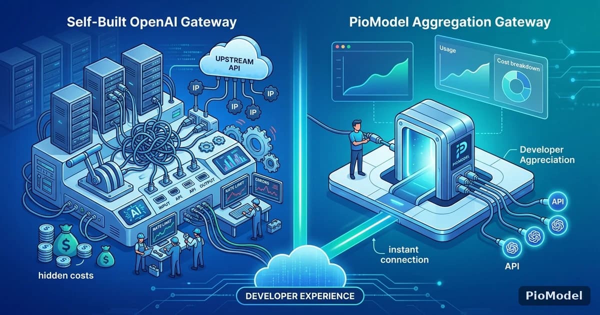 自建 OpenAI 中转 vs 用 PioModel:开发者该怎么选?